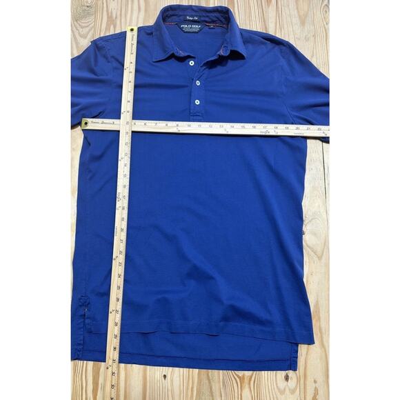 Ralph Lauren Polo Golf Shirt Mens M Vintage Lisle Blue Performance Casual - Picture 6 of 6